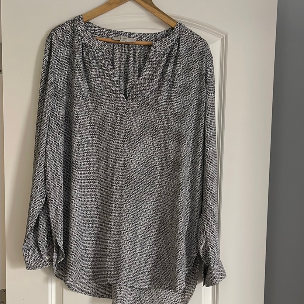 LOFT Elegant Black and White Women's Top